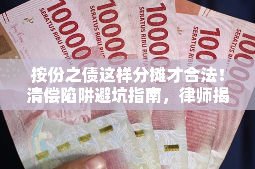 武汉按份之债这样分摊才合法！清偿陷阱避坑指南，律师揭秘关键条款