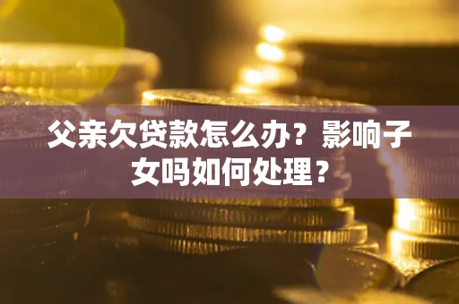 武汉父亲欠贷款怎么办？影响子女吗如何处理？