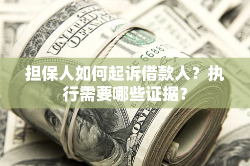 武汉担保人如何起诉借款人？执行需要哪些证据？