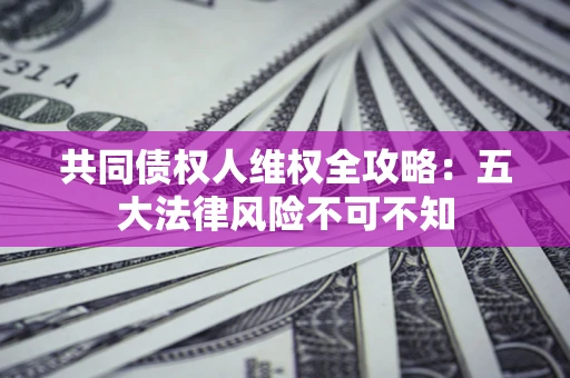 武汉共同债权人维权全攻略：五大法律风险不可不知