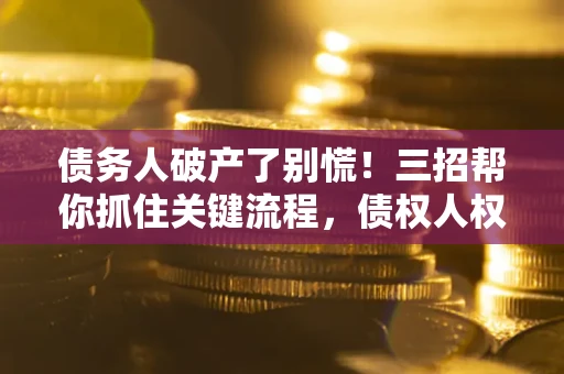 武汉债务人破产了别慌！三招帮你抓住关键流程，债权人权益不再缩水