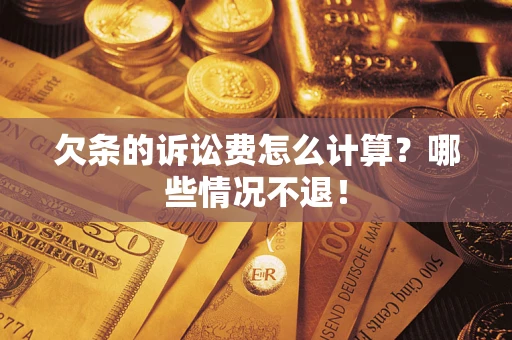 武汉欠条的诉讼费怎么计算？哪些情况不退！