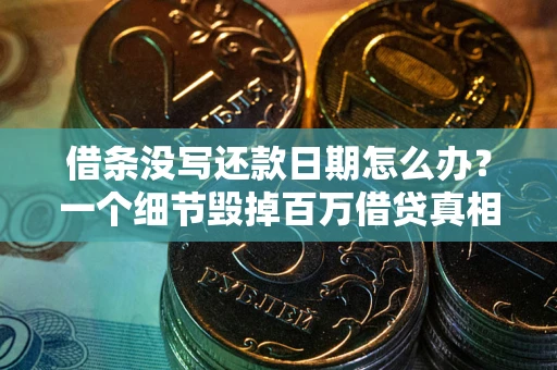 武汉借条没写还款日期怎么办？一个细节毁掉百万借贷真相