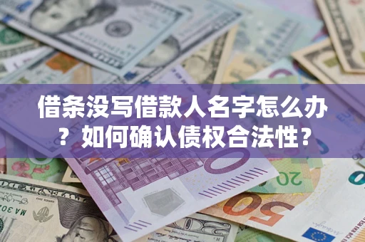 武汉借条没写借款人名字怎么办？如何确认债权合法性？