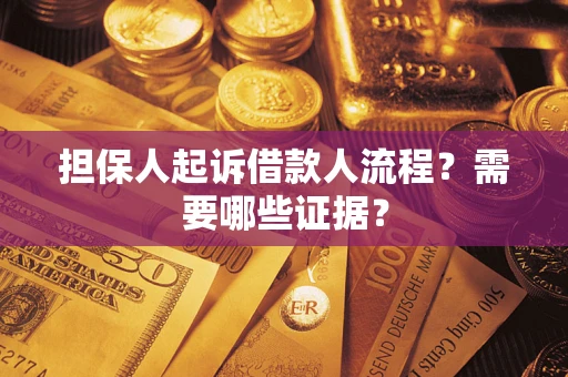 武汉担保人起诉借款人流程？需要哪些证据？