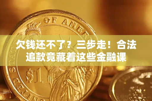 武汉欠钱还不了？三步走！合法追款竟藏着这些金融课