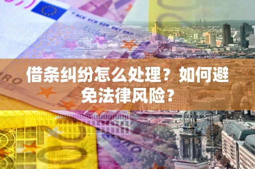 武汉借条纠纷怎么处理？如何避免法律风险？