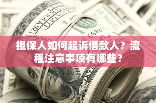 武汉担保人如何起诉借款人？流程注意事项有哪些？